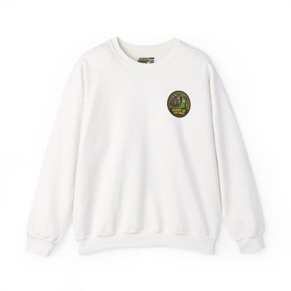 'Hurry Up and Wait' Patch [front/lrg.back- Sweatshirt